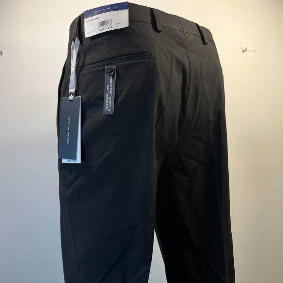 M101 Tommy Hilfiger Men's Stretch Modern Fit Suit Separates Black Pants - NWT - Picture 9 of 11
